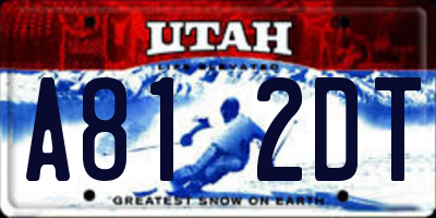 UT license plate A812DT