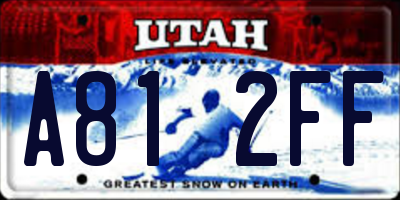 UT license plate A812FF