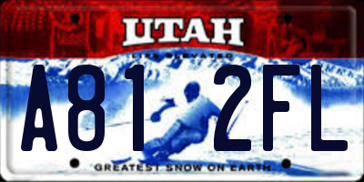 UT license plate A812FL