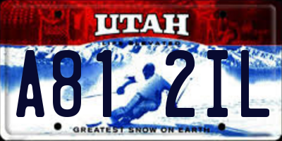 UT license plate A812IL