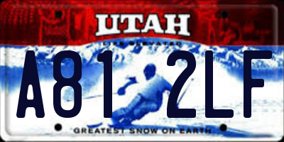 UT license plate A812LF