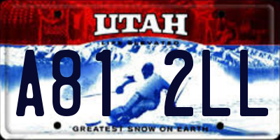 UT license plate A812LL