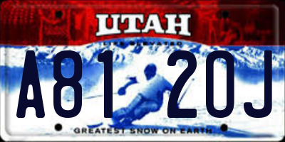 UT license plate A812OJ
