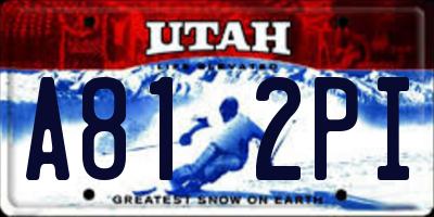 UT license plate A812PI