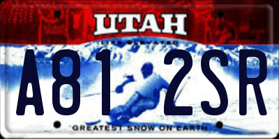 UT license plate A812SR