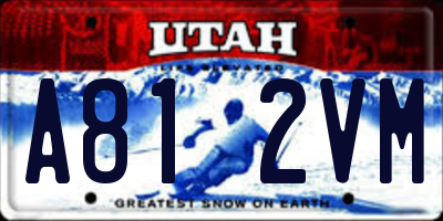 UT license plate A812VM