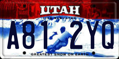 UT license plate A812YQ