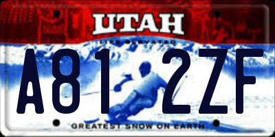 UT license plate A812ZF
