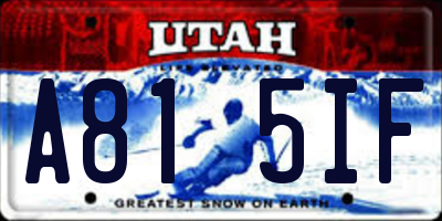 UT license plate A815IF