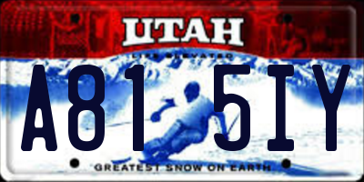 UT license plate A815IY