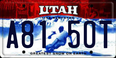 UT license plate A815OT