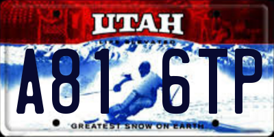 UT license plate A816TP