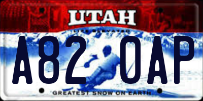 UT license plate A820AP