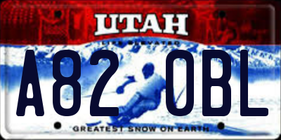 UT license plate A820BL
