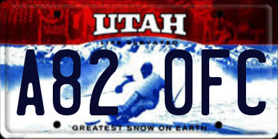 UT license plate A820FC