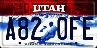 UT license plate A820FE