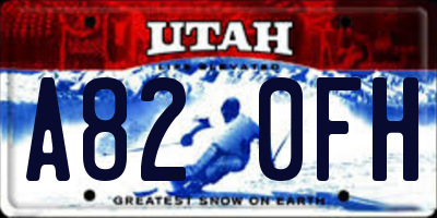 UT license plate A820FH