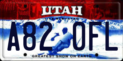 UT license plate A820FL
