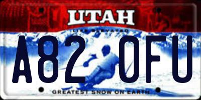 UT license plate A820FU