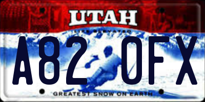 UT license plate A820FX