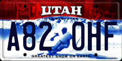 UT license plate A820HF