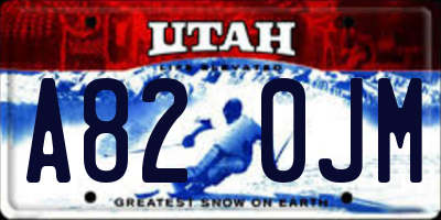 UT license plate A820JM