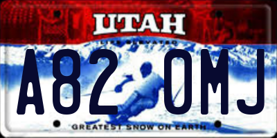 UT license plate A820MJ