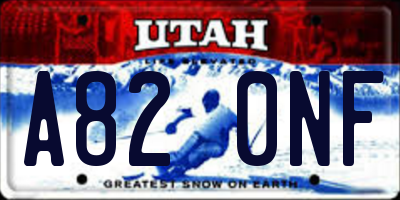 UT license plate A820NF