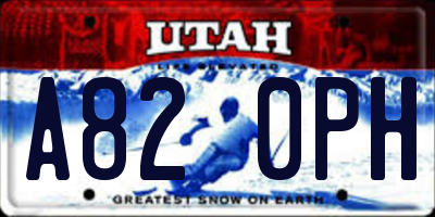 UT license plate A820PH