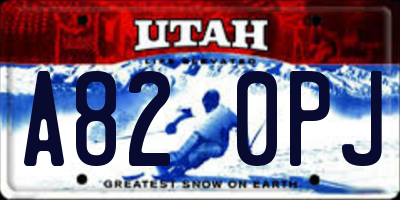UT license plate A820PJ