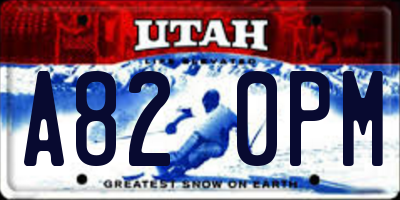 UT license plate A820PM