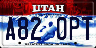 UT license plate A820PT