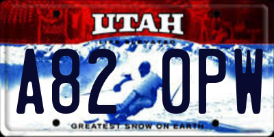 UT license plate A820PW