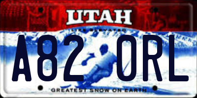 UT license plate A820RL