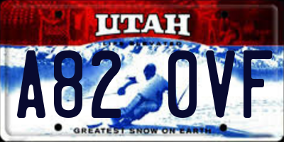 UT license plate A820VF
