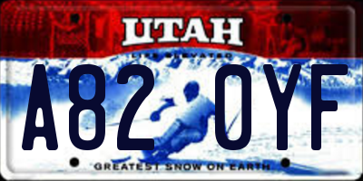 UT license plate A820YF