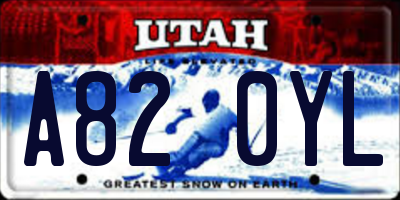 UT license plate A820YL
