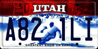 UT license plate A821LI