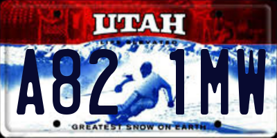 UT license plate A821MW