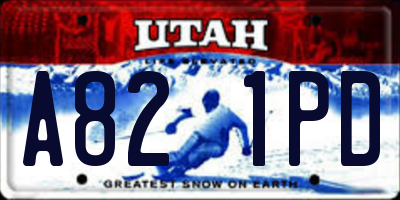 UT license plate A821PD