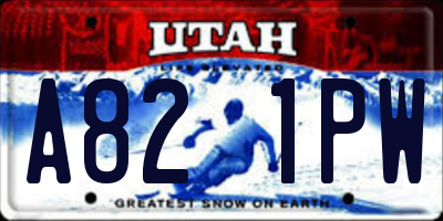 UT license plate A821PW