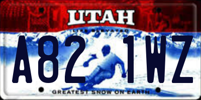 UT license plate A821WZ