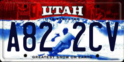 UT license plate A822CV