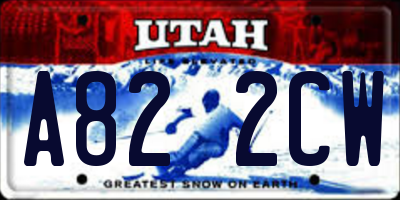 UT license plate A822CW