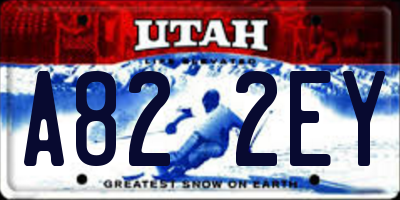 UT license plate A822EY