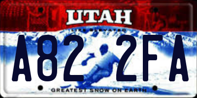 UT license plate A822FA