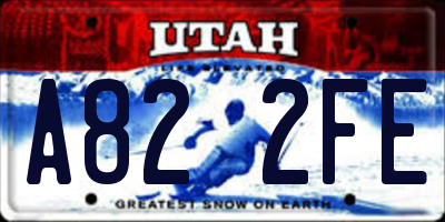 UT license plate A822FE