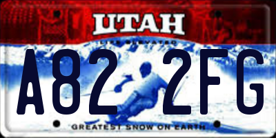 UT license plate A822FG