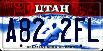 UT license plate A822FL
