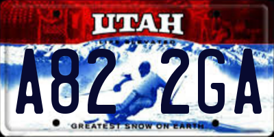 UT license plate A822GA